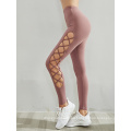 Frauen sportliche Kleidung Yoga Hosen hohe Taille Training Leggings Sport tragen Fitnesskleidung sexy Mesh strukturierte Leggings